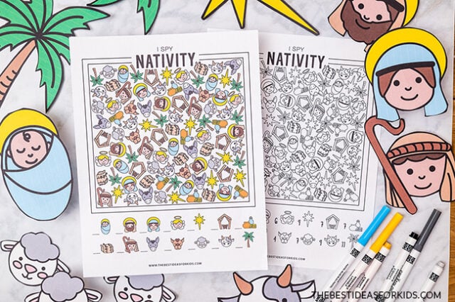 i spy nativity printable