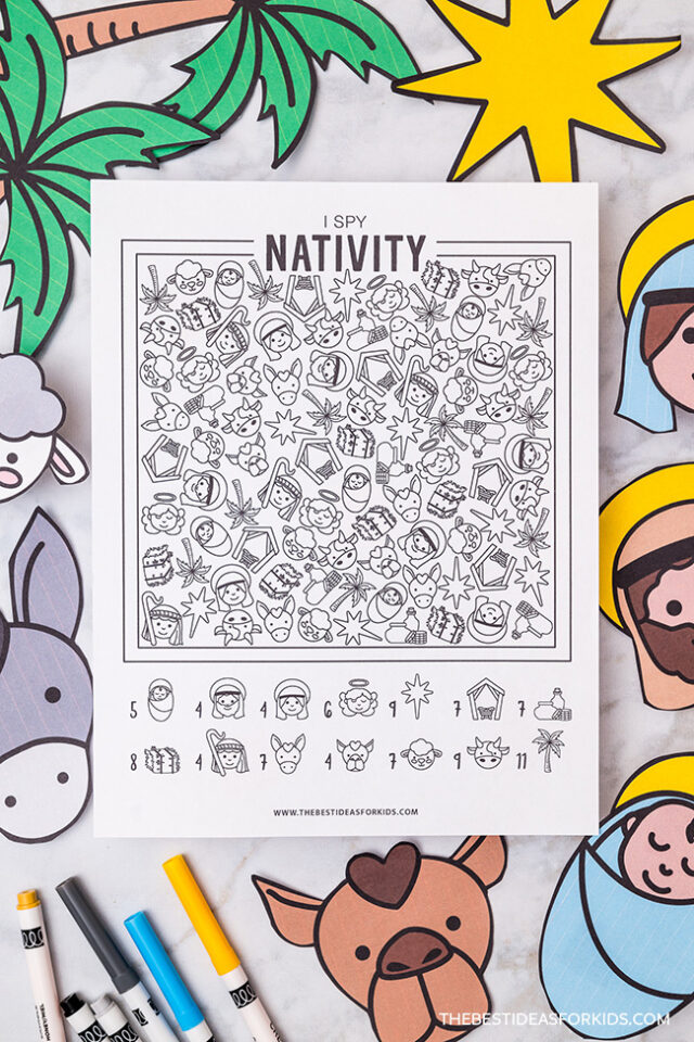 i spy nativity sheet