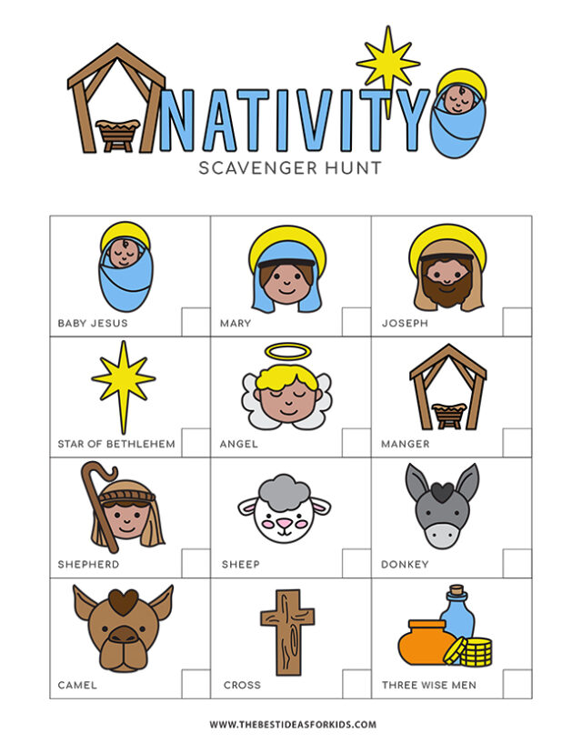 nativity scavenger hunt free page