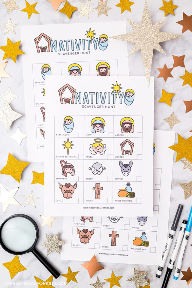 nativity scavenger hunt free printable