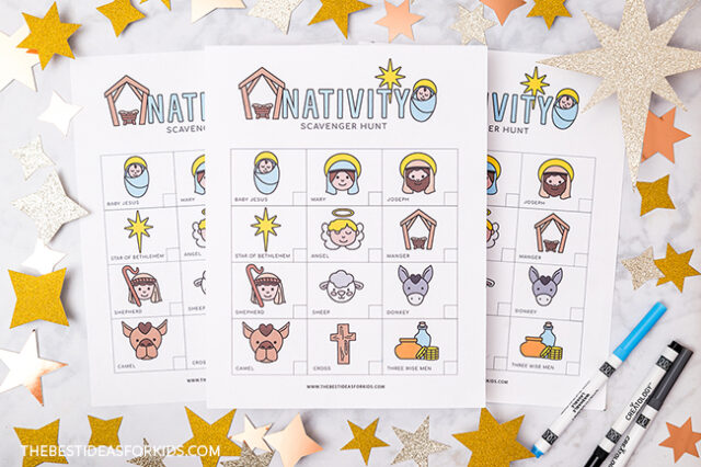 nativity scavenger hunt printable