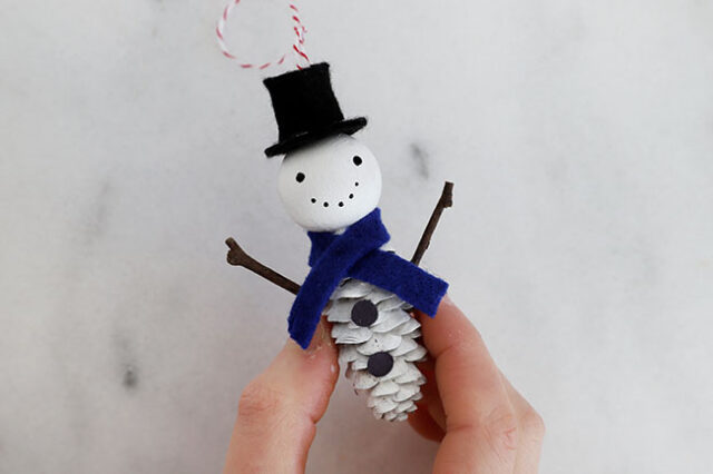 Face painted onto snowman