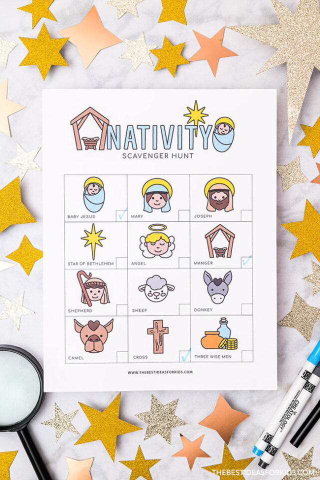 Free Printable Christmas Nativity Scavenger Hunt