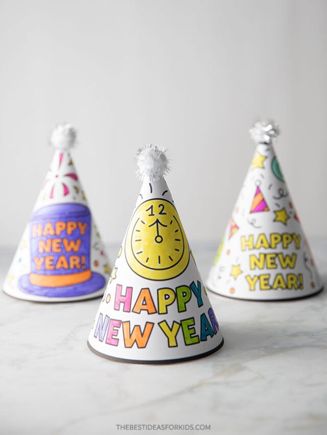 New Years Eve Paper Hat Template