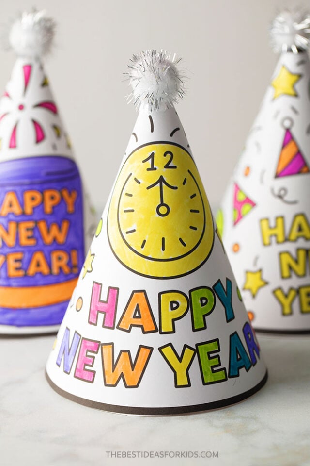 New Years Eve Printable Hat Template