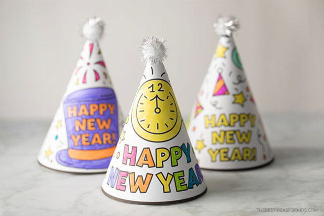 New Years Paper Hat Printable