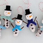 Pinecone Snowman Ornaments cover