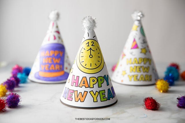 Printable New Years Eve Hat Craft