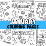 january coloring pages cover