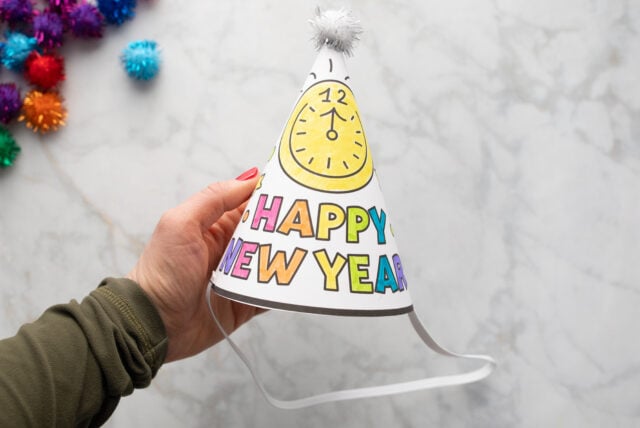 new years printable party hat