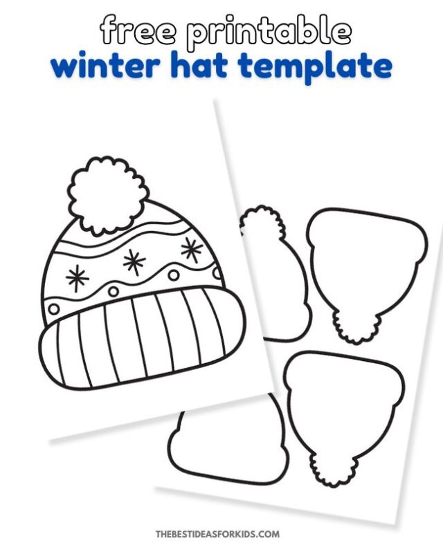 winter hat template pin