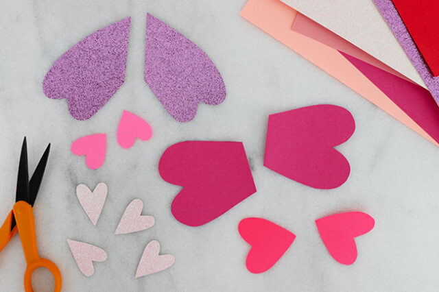 Cut out paper wing pieces