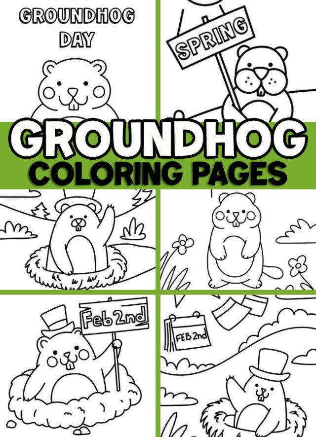 Free Printable Groundhog Coloring Pages