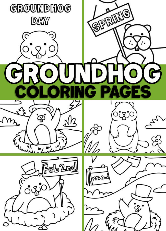 groundhog day coloring pages