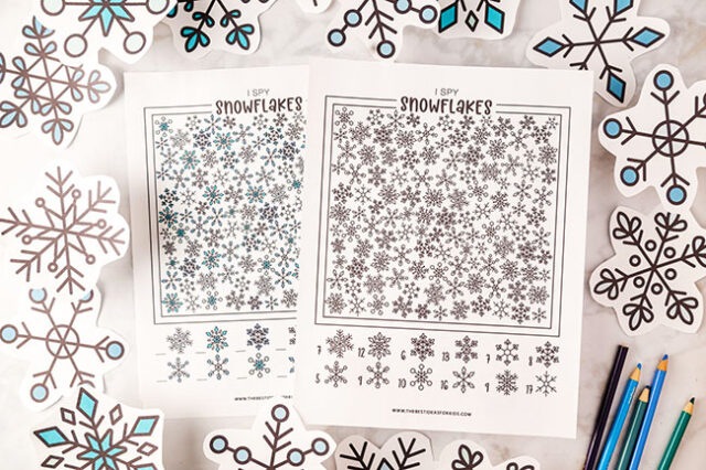 Free Printable Snowflake I Spy