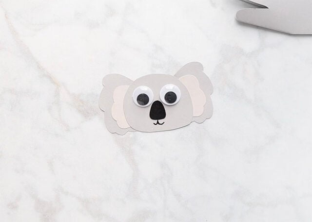 Koala head with details added