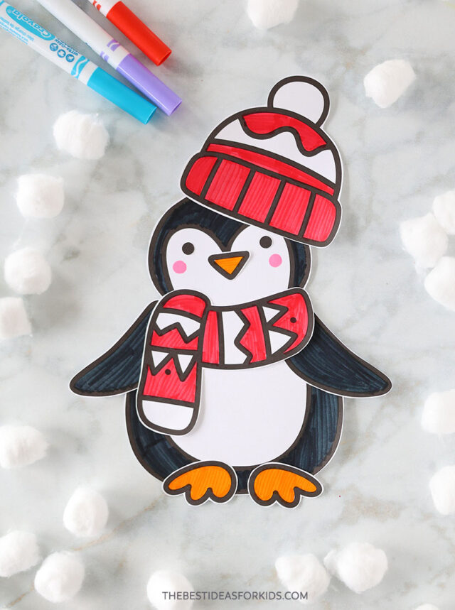 Penguin Craft for Kids Template