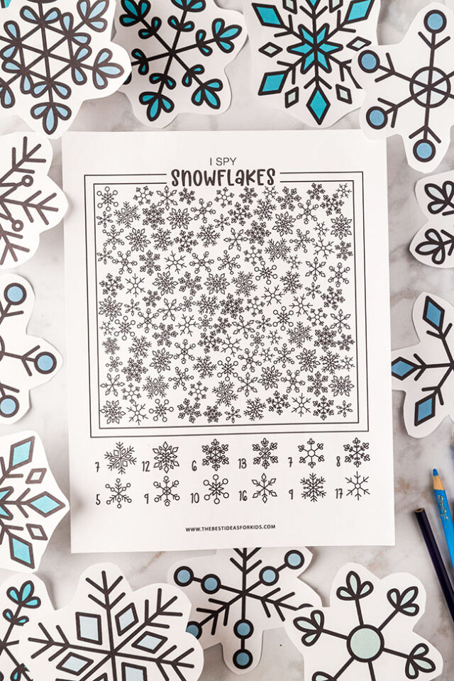 Printable Snowflake I Spy