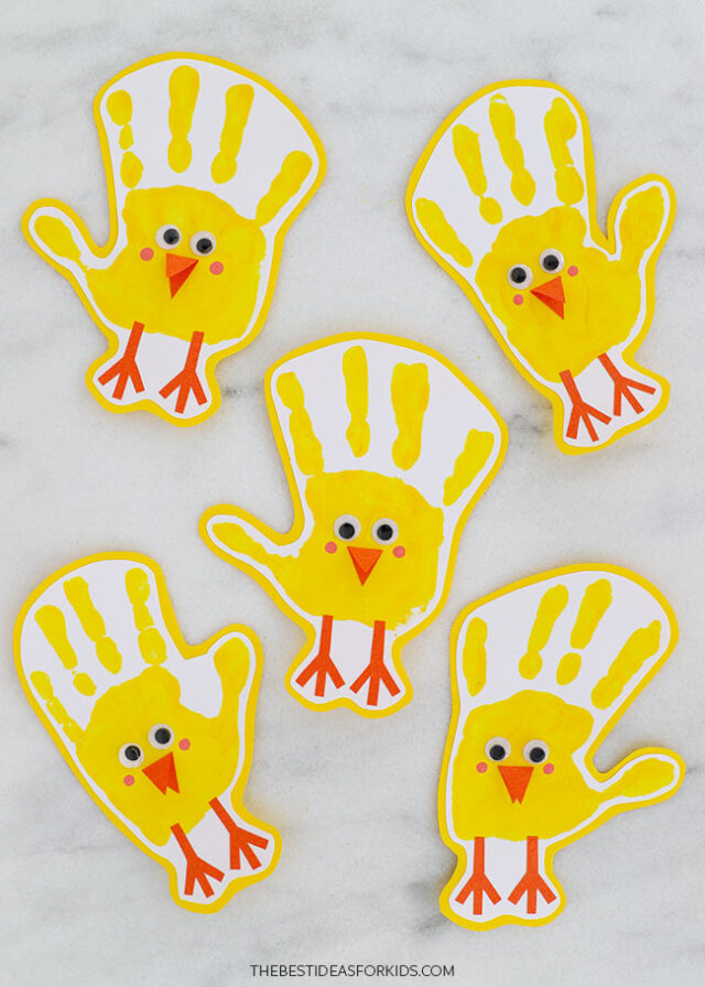 Handprint Easter Chicks