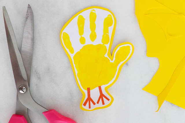 Handprint with yellow border