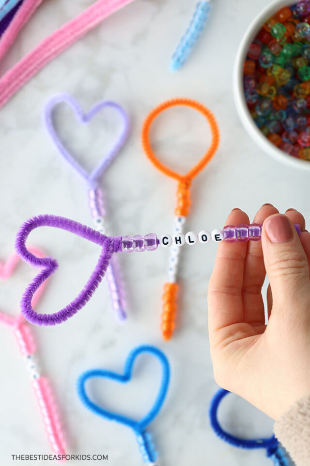 Heart Pipe Cleaner Bubble Wand