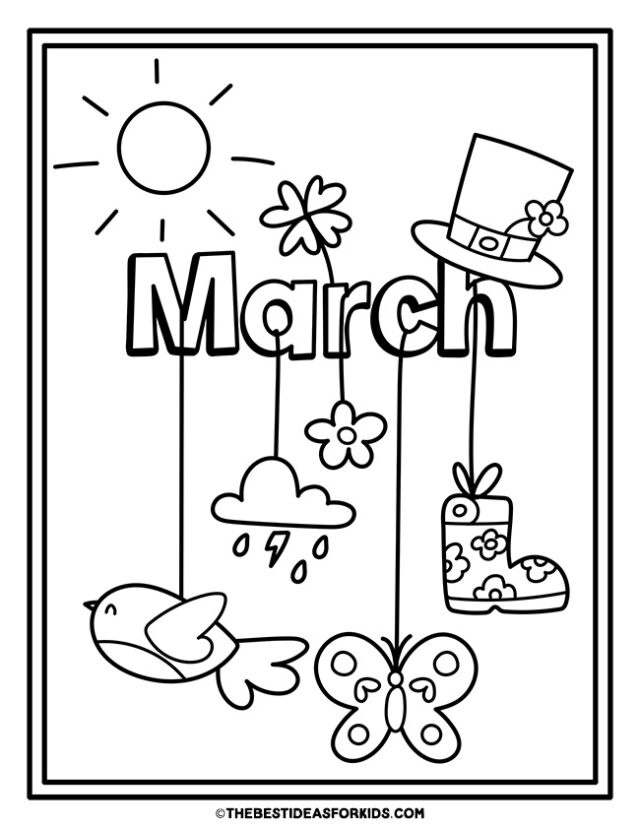 march coloring page