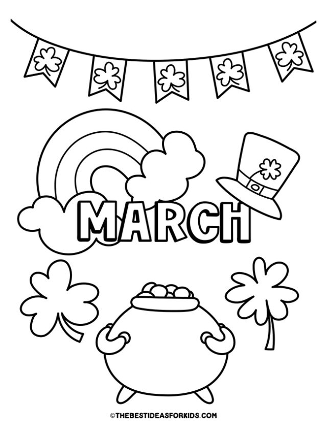 march st patrick's day coloring page