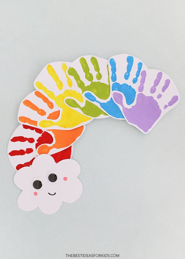 St Patrick's Day Handprint Rainbow